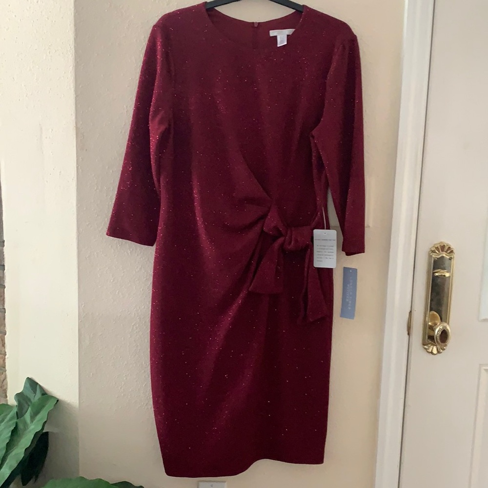NWT Burgundy Sparkle Dress Valentine’s Day perfect!